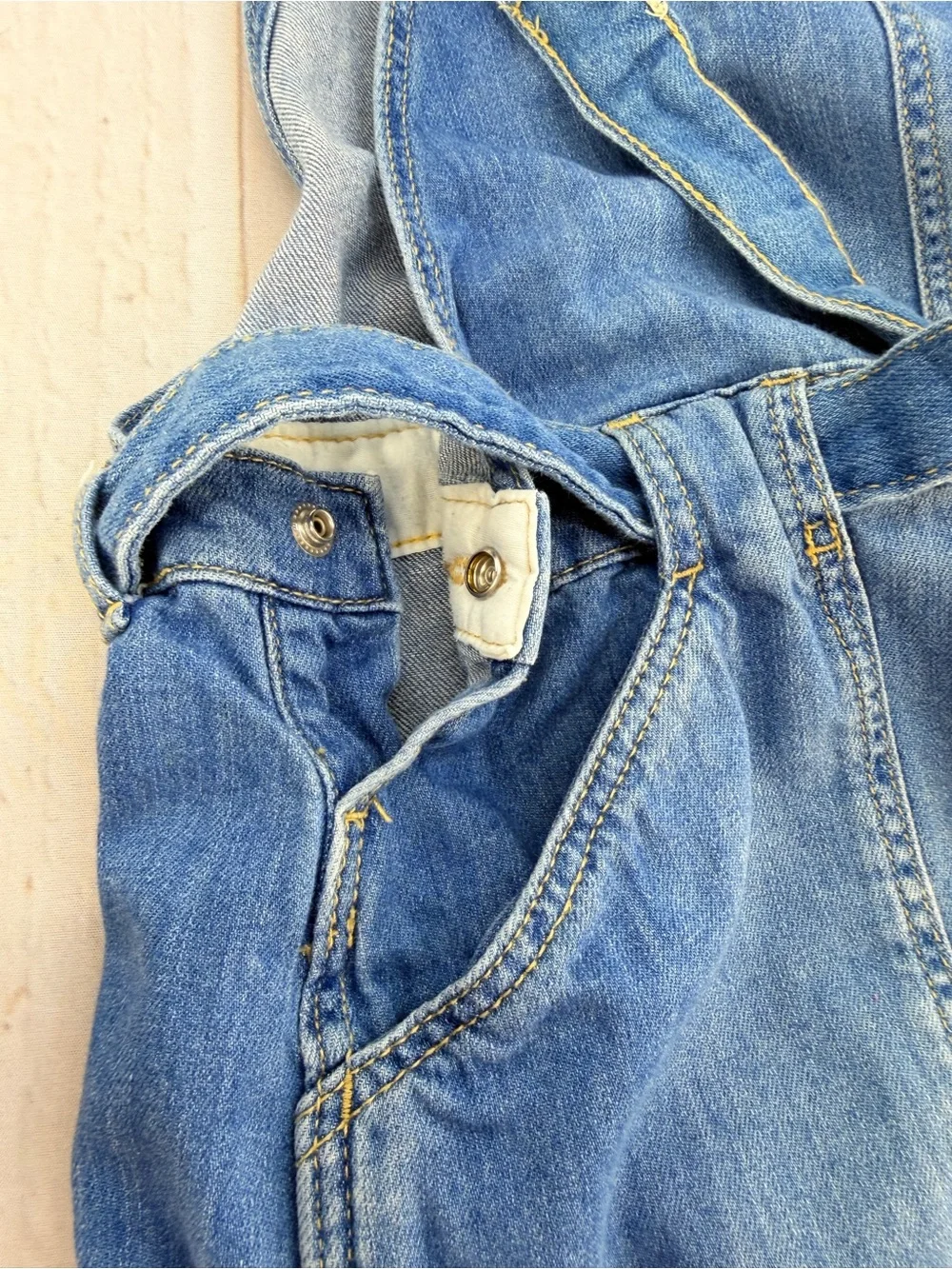OshKosh B’gosh Girls Denim‎ Overall Jumper Dress Size 12/12A Blue Jean